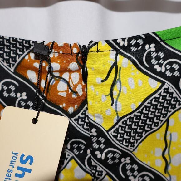 NWT Shenbolen Size 2X Multicolor Top Flared Sleeves Round Neck Zipper - Picture 13 of 14